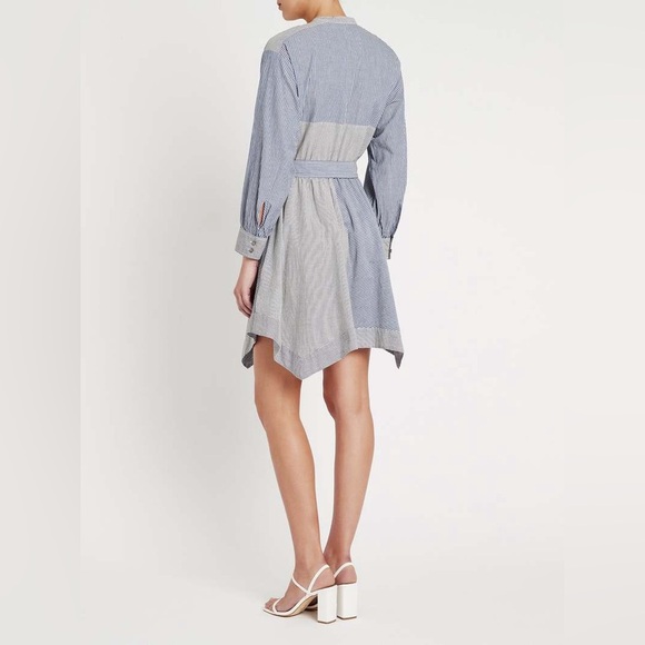 La Vie Rebecca Taylor 100% Cotton Maisie Eyelet Fit And Flare Mini Dress Size M - Picture 2 of 10